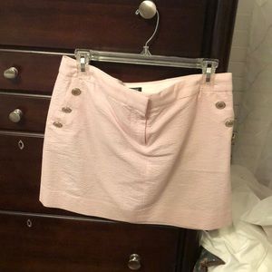 Pink and white seersucker skirt